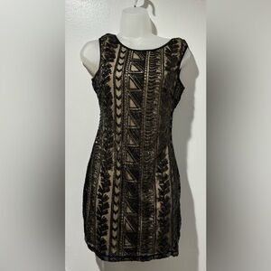 Body Central Mesh Sequin Mini Dress (Size S)